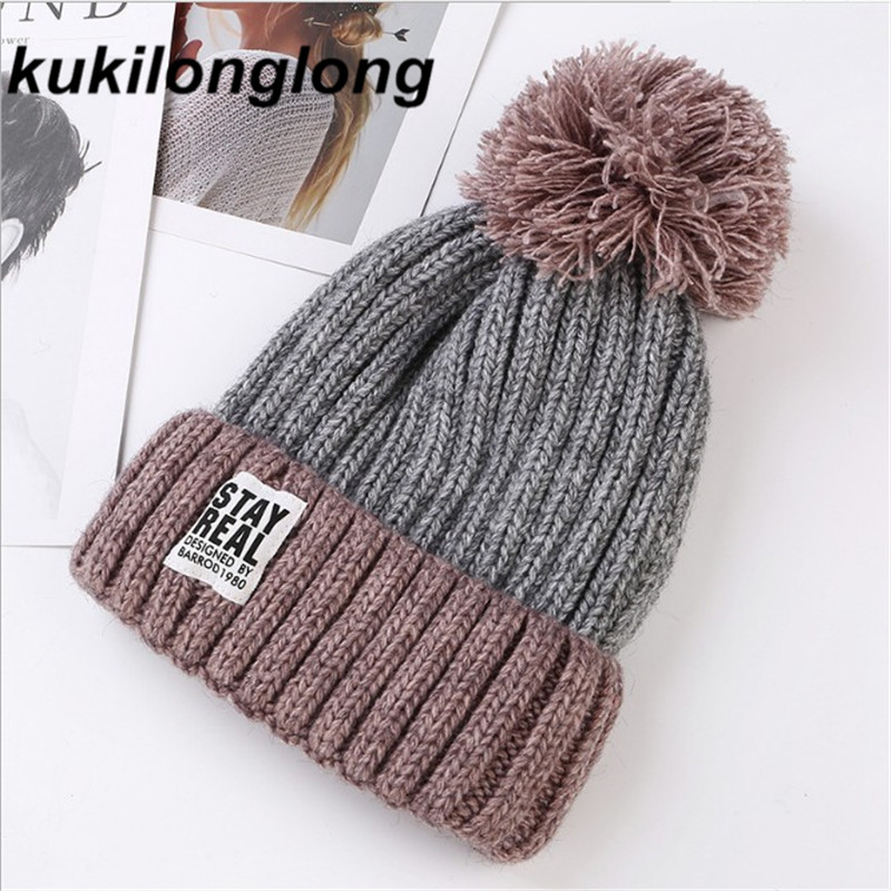 kukilonglong     β ܿ skullies ฦ gorros beanies Ʈ    2017/kukilonglong warm pompom s hats for women girls thick winter